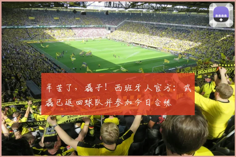 辛苦了，磊子！西班牙人官方：武磊已返回球队并参加今日合练